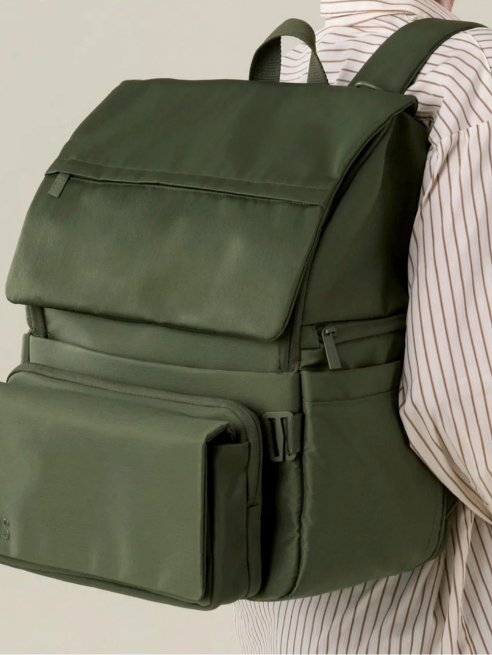 BEIS Olive Green Baby Backpack